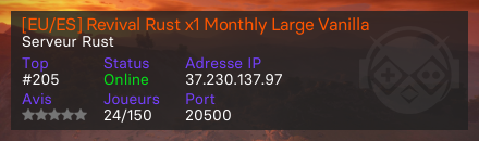 [EU/ES] Revival Rust x1 Monthly Large Vanilla