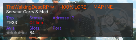 TheWalkingDeadRP™ ・ 100% LORE ・ MAP INEDITE