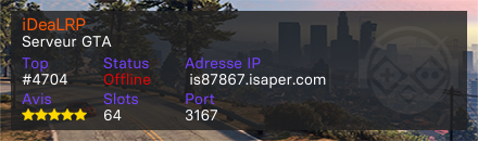 iDeaLRP - Serveur GTA