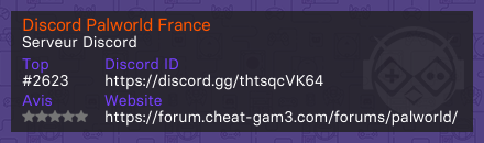 Discord Palworld France