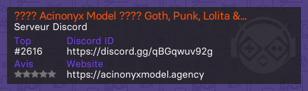 ???? Acinonyx Model ???? Goth, Punk, Lolita & Alt girls style modeling agency