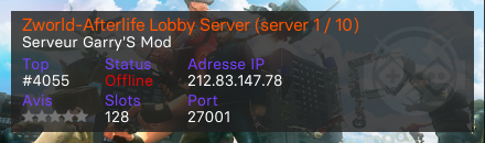 Zworld-Afterlife Lobby Server (server 1 / 10)