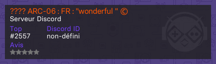 ???? ARC-06 : FR : "wonderful " ©️ 