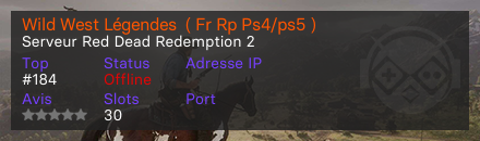 Wild West Légendes  ( Fr Rp Ps4/ps5 ) 