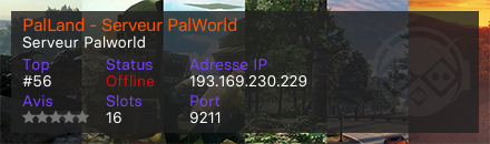 PalLand - Serveur PalWorld