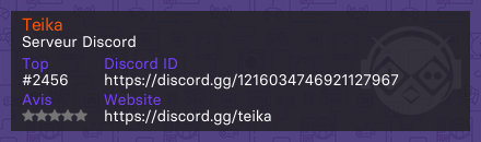Teika - Serveur Discord