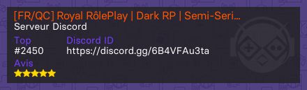 [FR/QC] Royal RôlePlay | Dark RP | Semi-Serious | Thème US