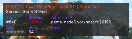 [FR/QC] Royal RôlePlay | Dark RP | Semi-Serious | Thème US