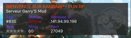 BIENVENUE SUR RANBARP - FUN RP