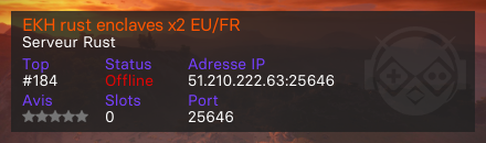 EKH rust enclaves x2 EU/FR
