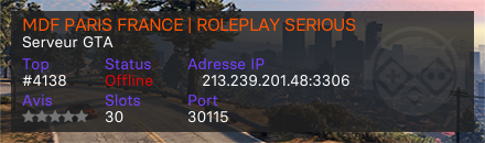 MDF PARIS FRANCE | ROLEPLAY SERIOUS