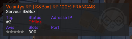 Volantys RP | S&Box | RP 100% FRANCAIS