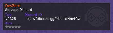 DevZero - Serveur Discord