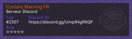 Content Warning FR