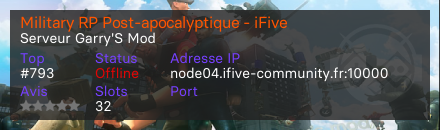 Military RP Post-apocalyptique - iFive