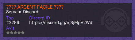 ???? ARGENT FACILE ???? - Serveur Discord