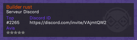 Builder rust - Serveur Discord
