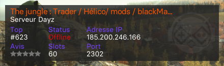 The jungle : Trader / Hélico/ mods / blackMarket 