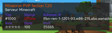 Minecron PVP faction 1.20