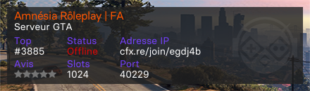 Amnésia Rôleplay | FA 