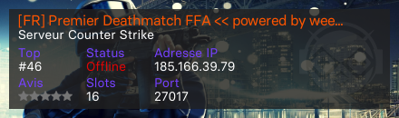 [FR] Premier Deathmatch FFA << powered by weeeSERVER HQ