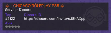 ⚜️CHICAGO RÔLEPLAY PS5 ⚜️