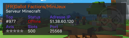 [FR]Gallot Factions/MiniJeux