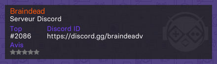 Braindead - Serveur Discord