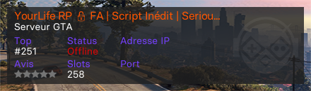 YourLife RP 🔓 FA | Script Inédit | Serious RP | Events RP 🎉| Staff Actif !