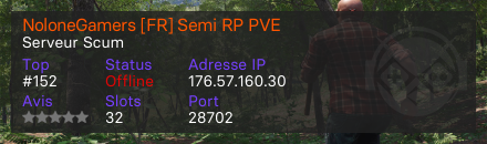 NoloneGamers [FR] Semi RP PVE