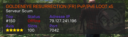 GOLDENEYE RESURRECTION (FR) PvP/PvE LOOT x5