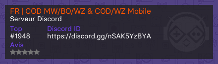 FR | COD MW/BO/WZ & COD/WZ Mobile