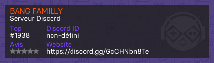 BANG FAMILLY