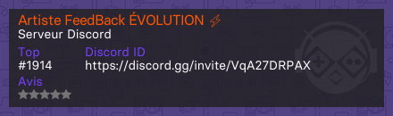 Artiste FeedBack ÉVOLUTION ⚡ 