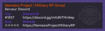 Nemesis Project | Military RP Gmod