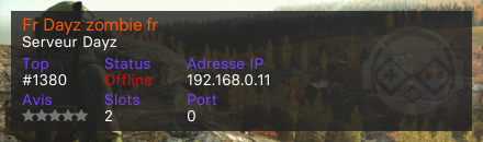 Fr Dayz zombie fr - Serveur Dayz