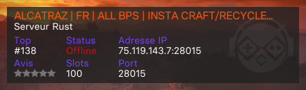 ALCATRAZ | FR | ALL BPS | INSTA CRAFT/RECYCLE | JUSTE WIPED | FREE START 4.5K | 35MIN BRAD | DISCORD
