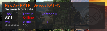 NewDay RP FR | Serious RP | +15