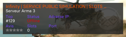 Infinity | SERVICE PUBLIC SIMULATION | SLOTS FREE-ACCESS JOB [en dev] 