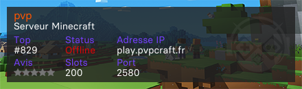 pvp - Serveur Minecraft