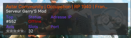 Astar Community | Occupation | RP 1940 | France