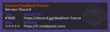 Discord Deadlock France