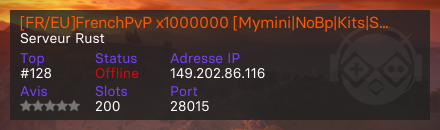 [FR/EU]FrenchPvP x1000000 [Mymini|NoBp|Kits|SkinBox]
