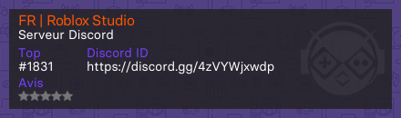 FR | Roblox Studio - Serveur Discord