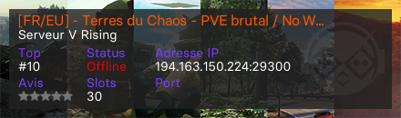 [FR/EU] - Terres du Chaos - PVE brutal / No Wipe