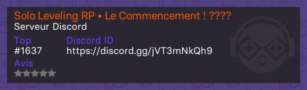 Solo Leveling RP • Le Commencement ! ????