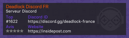Deadlock Discord FR