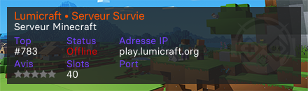 Lumicraft • Serveur Survie