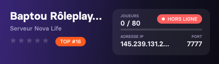 Baptou Rôleplay | 10K€ DÉPART  