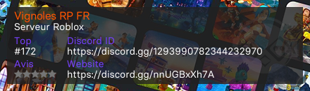 Vignoles RP FR - Serveur Roblox